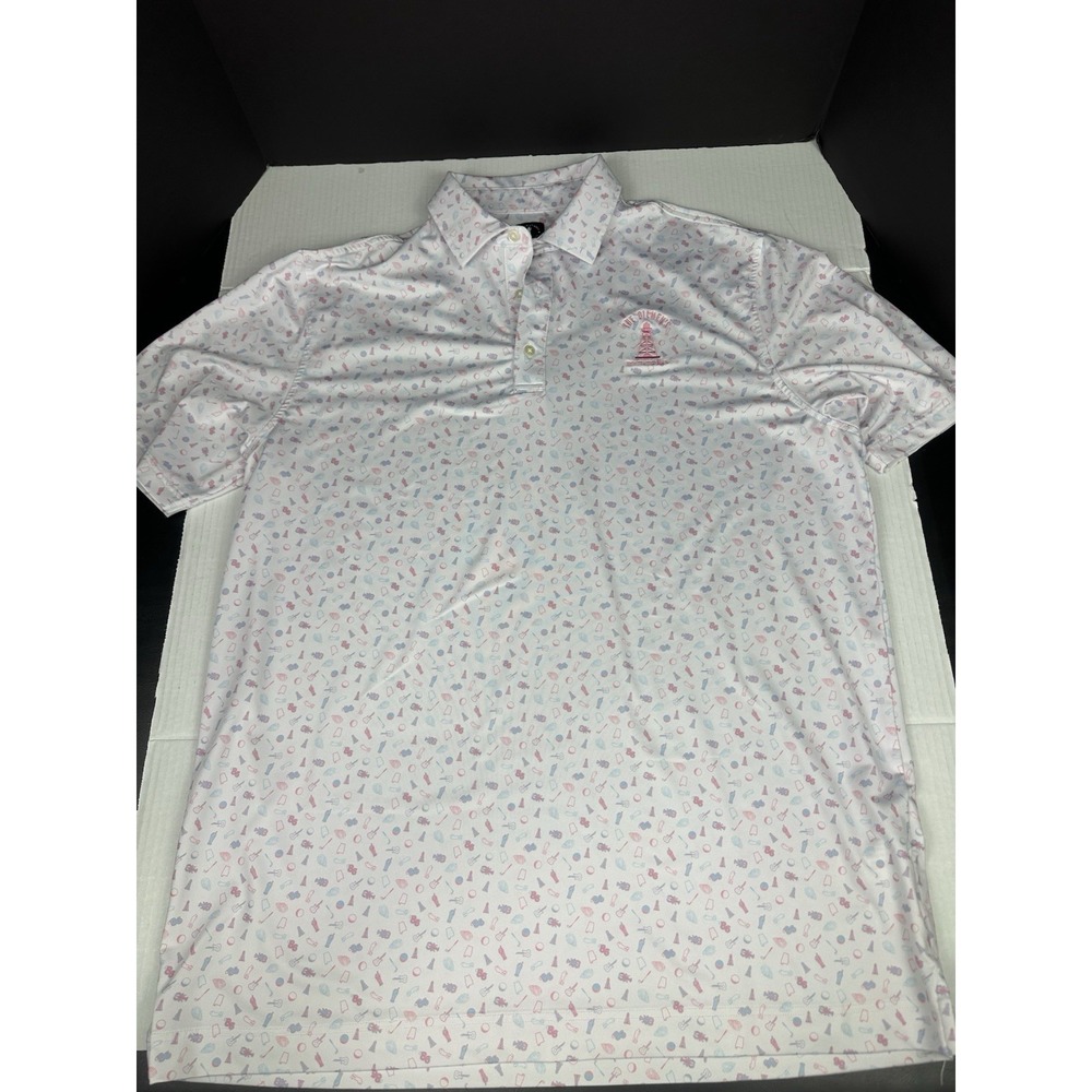 U Suck At Golf Polo Mens XL Oilmans Invitational AOP Performance Dude